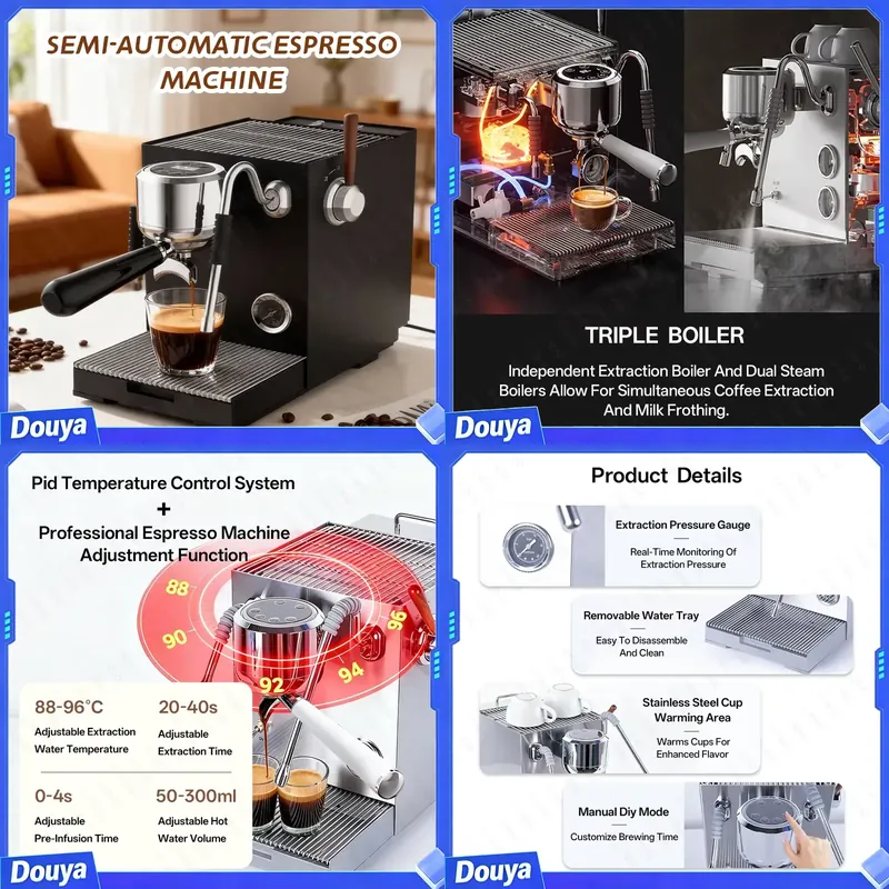 Coffee Maker - CAFOVO E120 Semi-automatic Espresso Machine ULKA