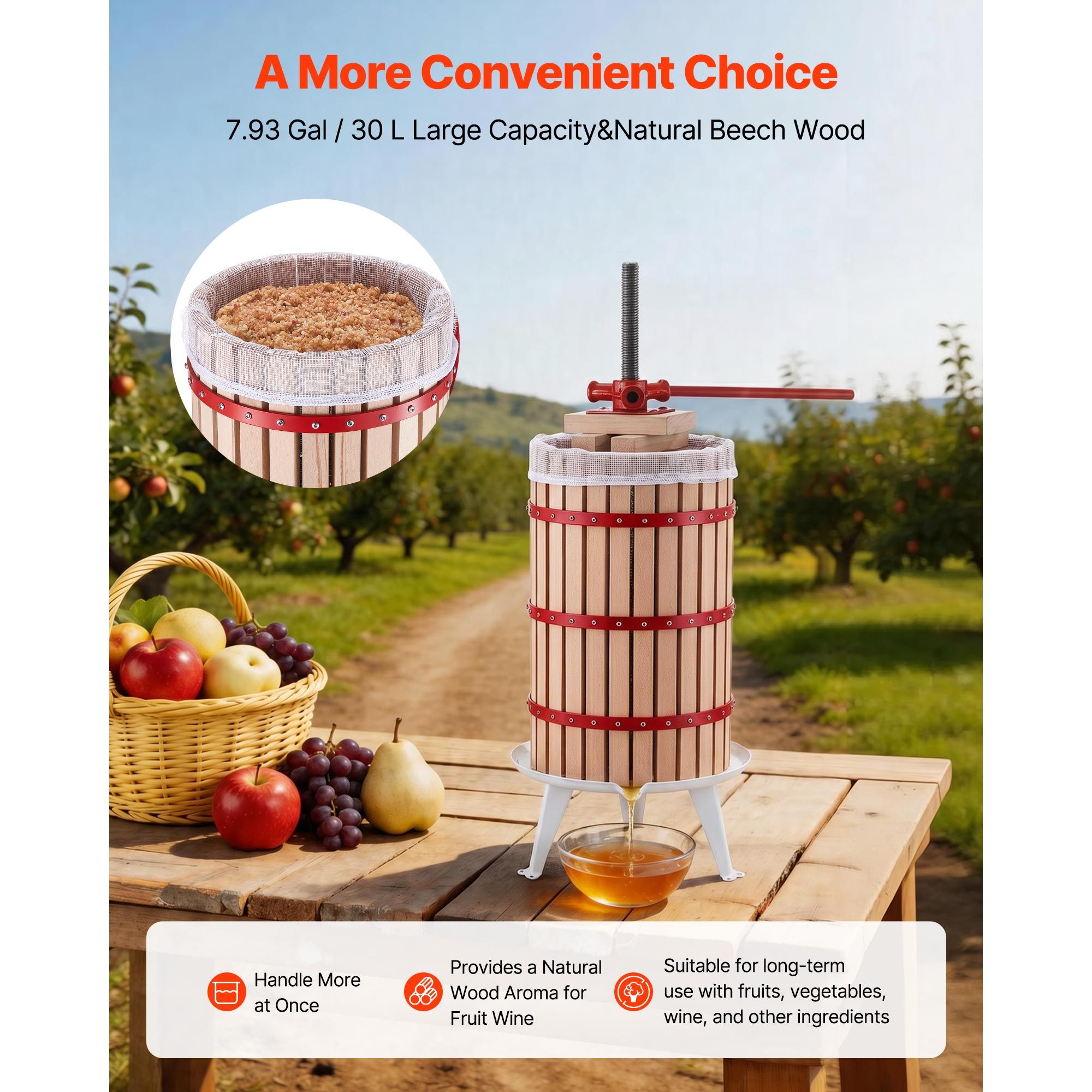 Fruit Wine Press, 7.93Gal/30L  - đánh giá và giá Juicer