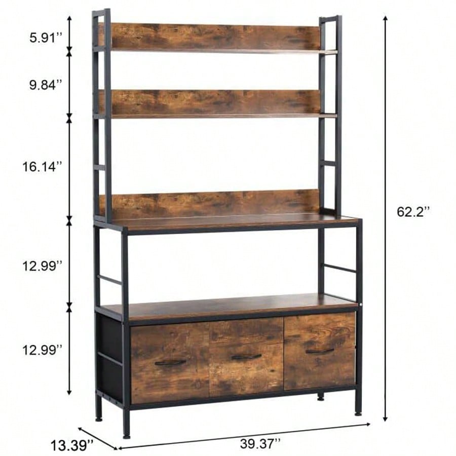 Kitchen Bakers Rack With 3 Bas - đánh giá và giá Microwave Oven