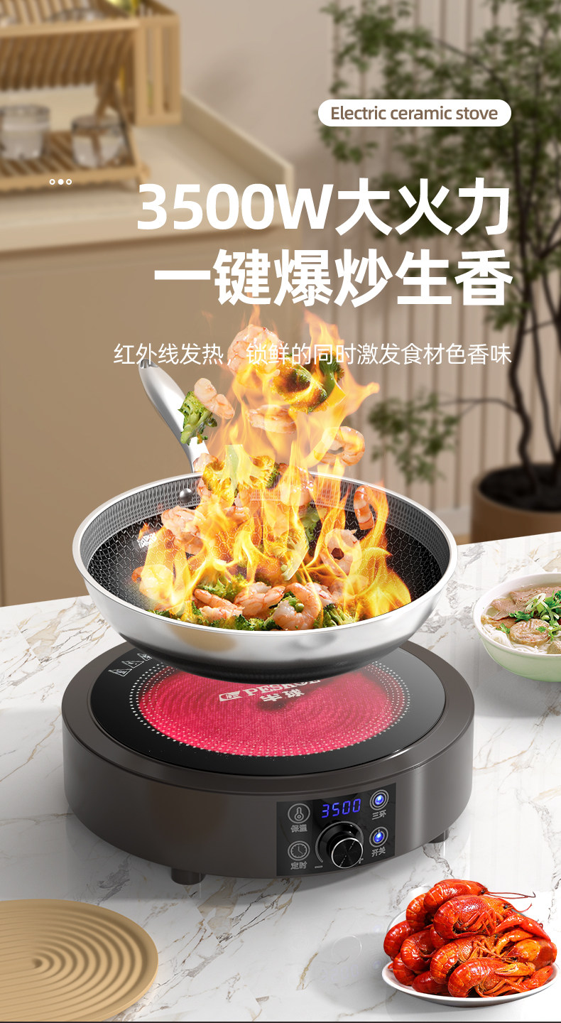 Single Zone Ceramic Cooktop Po - đánh giá và giá Induction Cooktop Portable