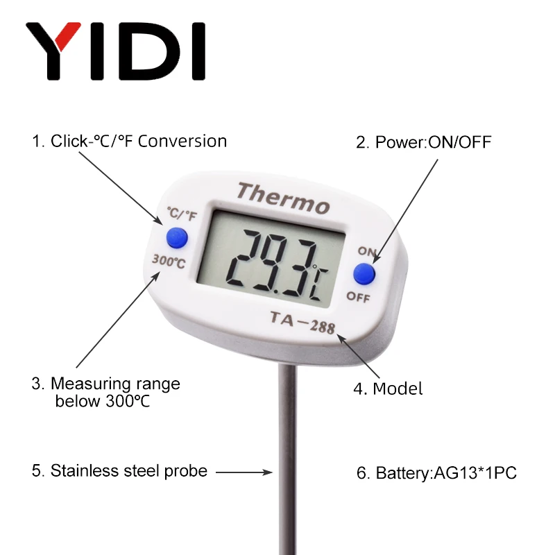 TA288 LCD Nhiệt Kế Thực Phẩm K - đánh giá và giá Kitchen Appliances Video
