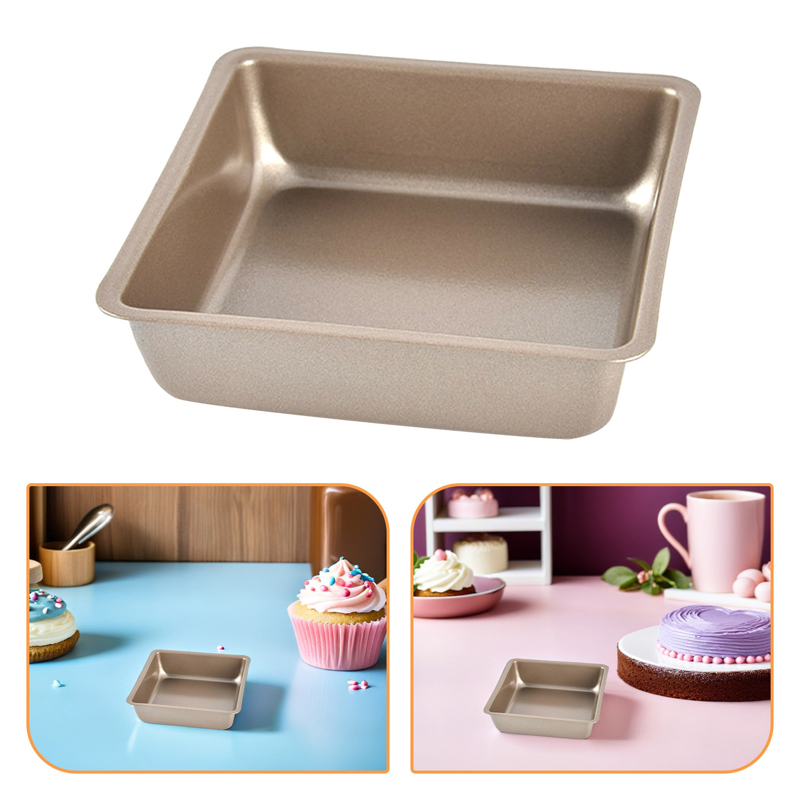 4 Pcs Square Non-stick Baking  - đánh giá và giá Air Fryer